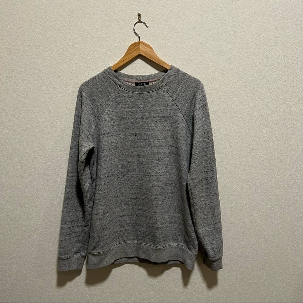 $295 RRP APC Paris crewneck sweatshirt - heather grey